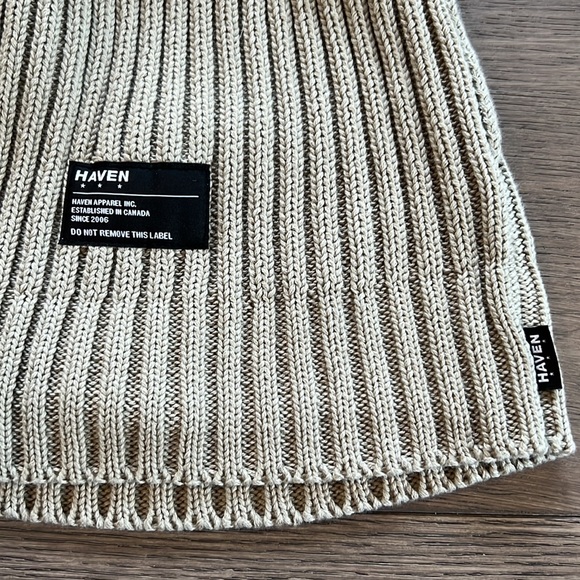 Haven knit winter toque in sand - Picture 3 of 3